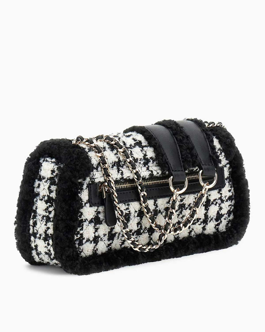 Guess Cristi Kadın Yün Karışımlı Omuz Çantası Black Multi