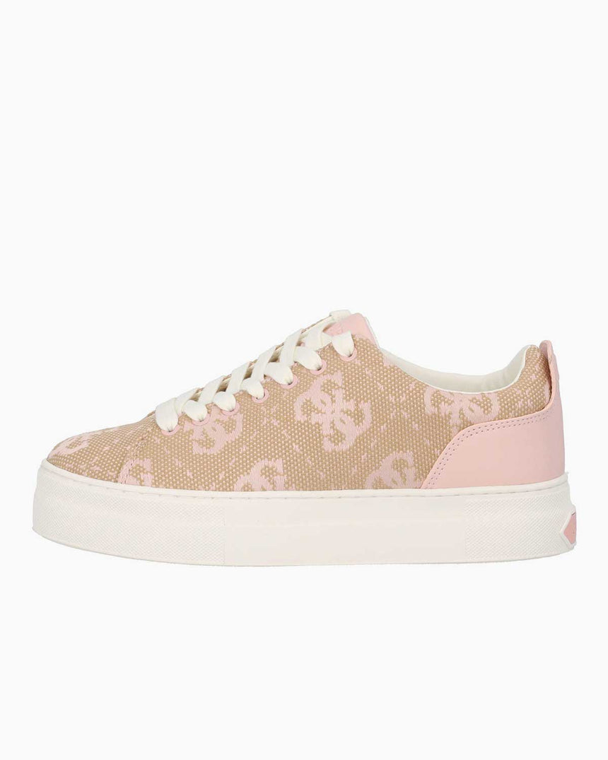 Guess Monogram Desenli Sneakers Beige