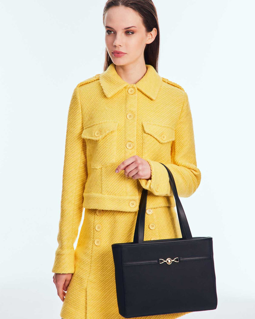 Us Polo Assn Gold Logo Detaylı Omuz Çantası Siyah