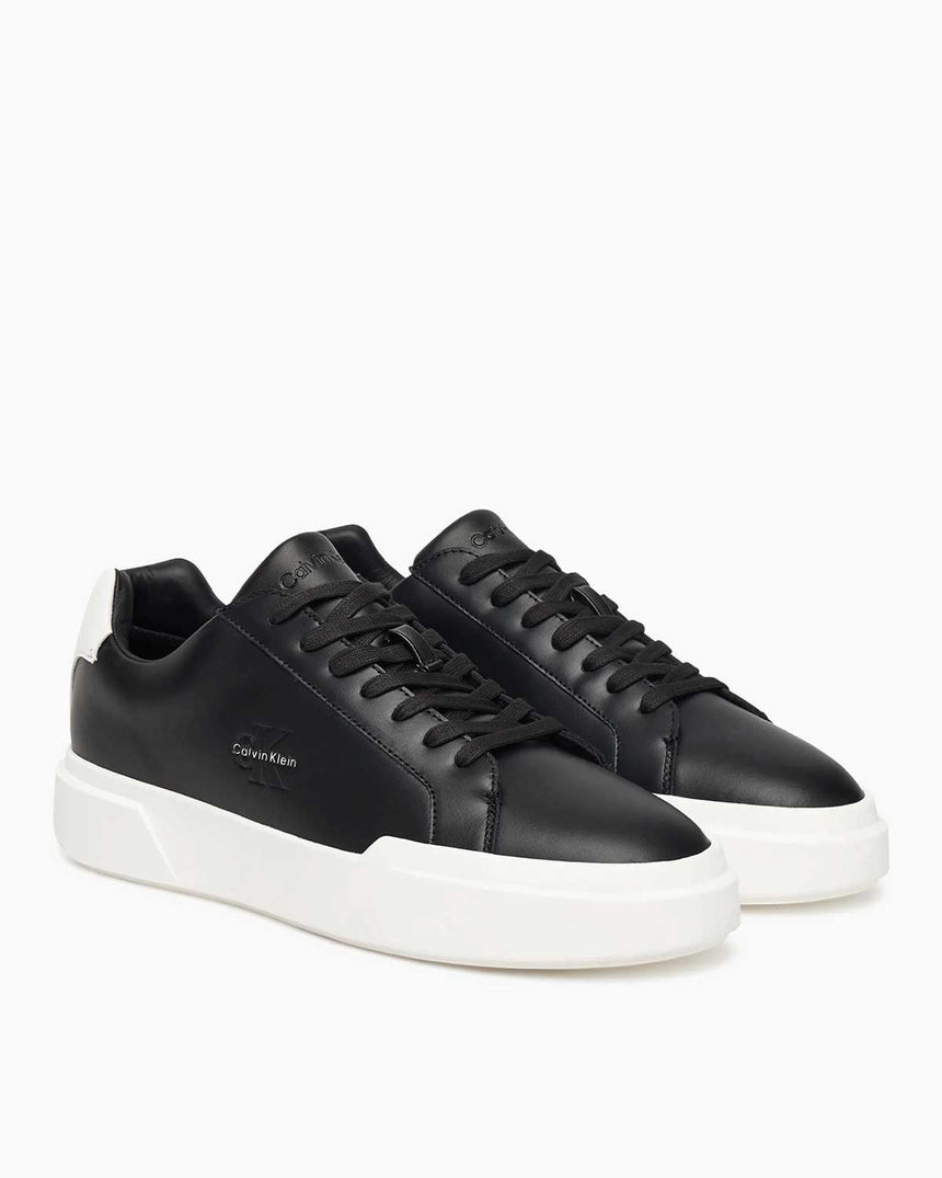 Calvin Klein Avenue Kısa Kalın Taban Erkek Sneaker Black/Bright White