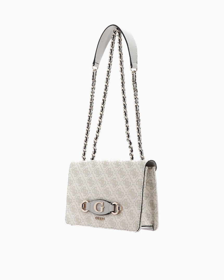 Guess Monogram Baskılı Omuz Çantası Dove Logo