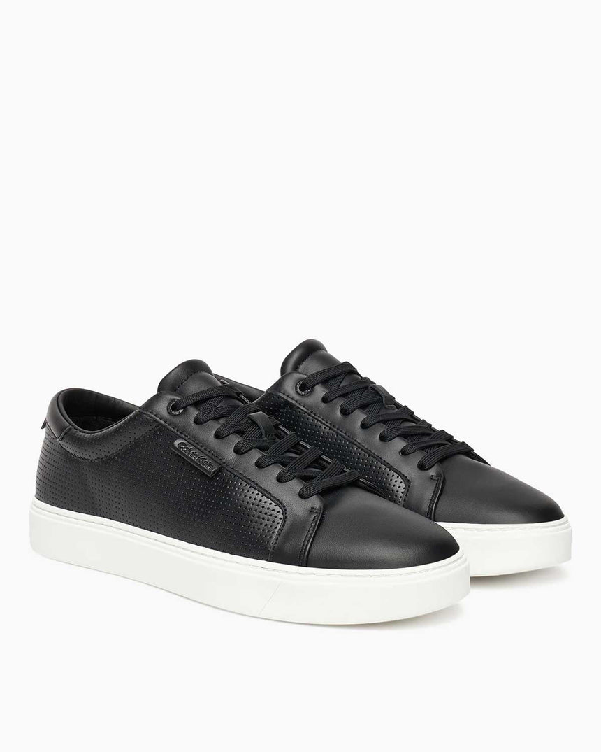 Calvin Klein Temiz Taban Mükemmel Deri Erkek Sneaker Black/Bright White