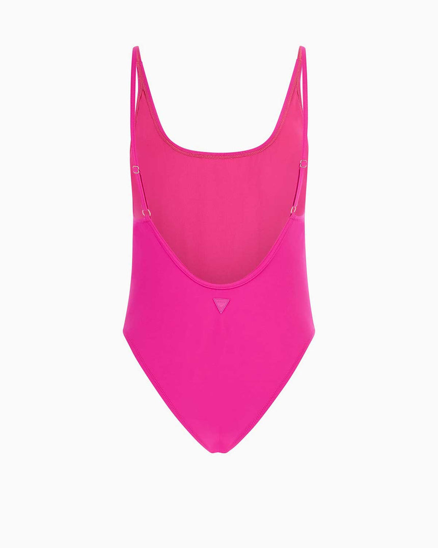 Guess One Piece Logo Detaylı Mayo Classic Peonia Multi