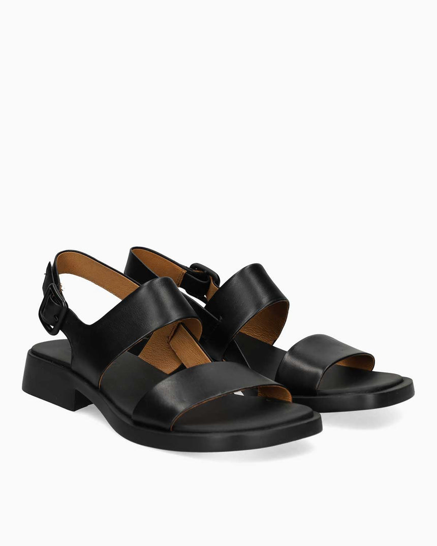 Camper Deri Sandalet Siyah