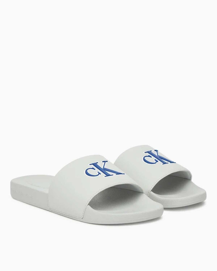 Calvin Klein Miami Erkek Terlik Oyster Mushroom/Pilgrim Blue