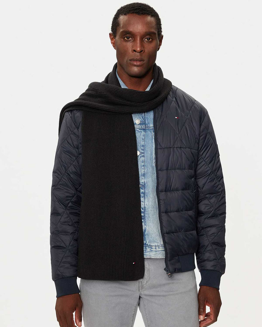 Tommy Hilfiger Flag Pima Cash Atkı Black