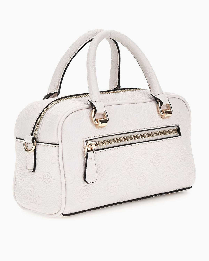 Guess Cresidia Small Satchel El Çantası Off White