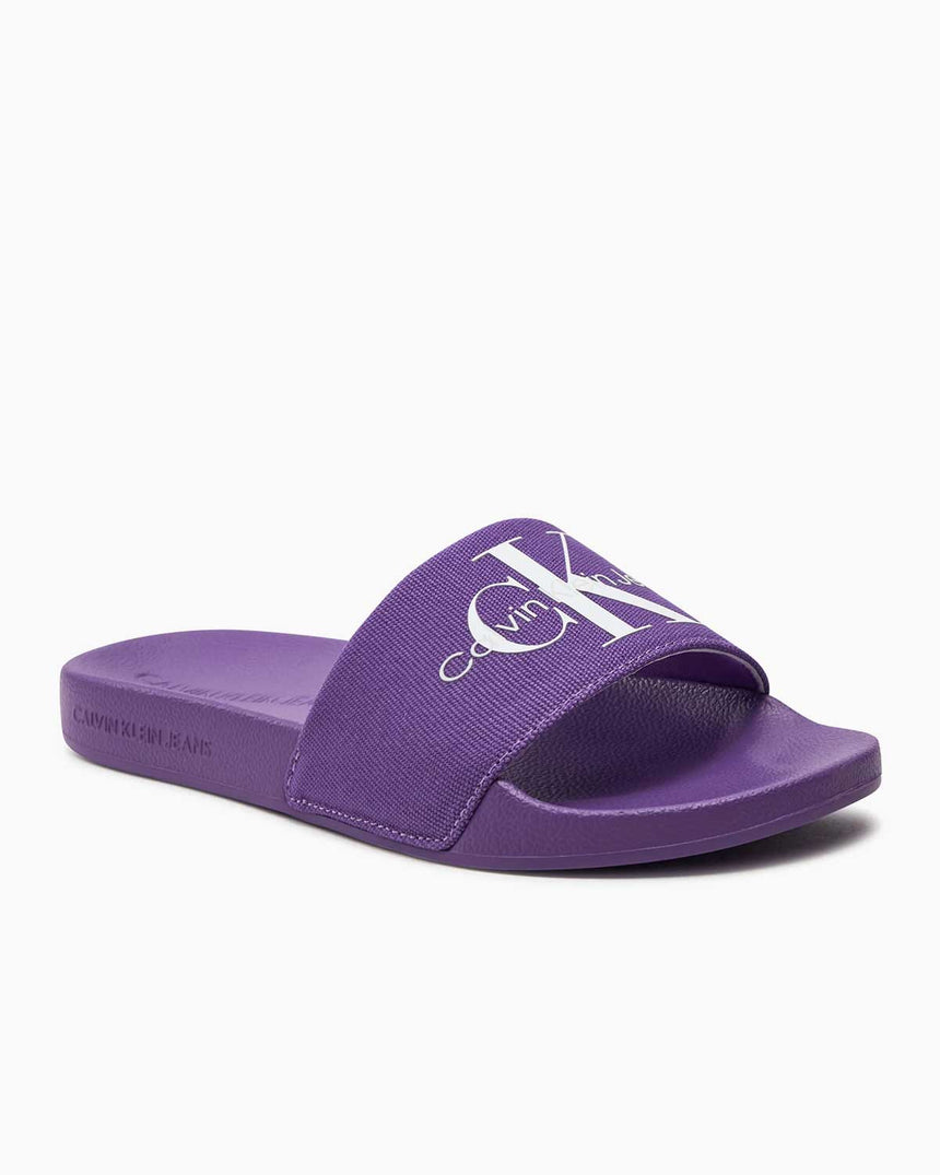 Calvin Klein Slide Monogram Flip Flops Logolu Terlik Purple