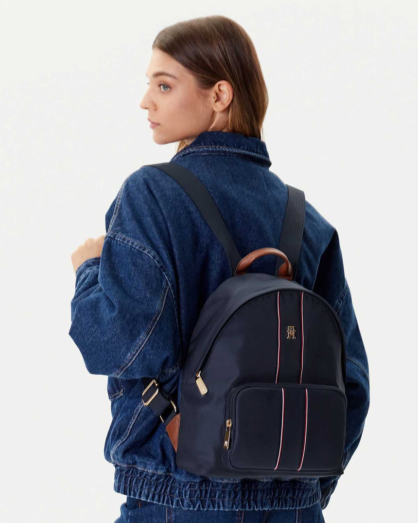 Tommy Hilfiger Popette Dome Kadın Sırt Çantası Space Blue Corp