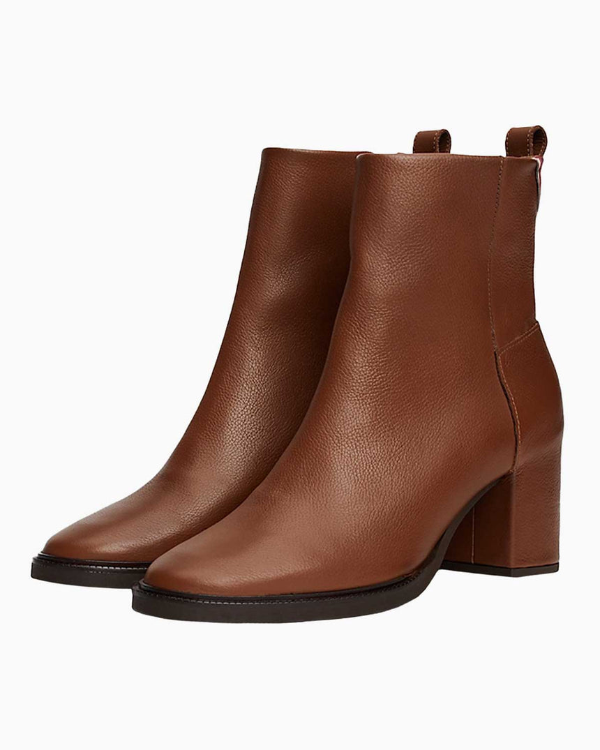 Tommy Hilfiger Ankle Low Topuklu Bot Cognac Brown