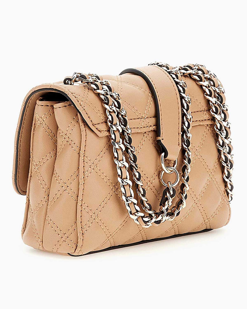 Guess Giully Zincirli Omuz Çantası Beige