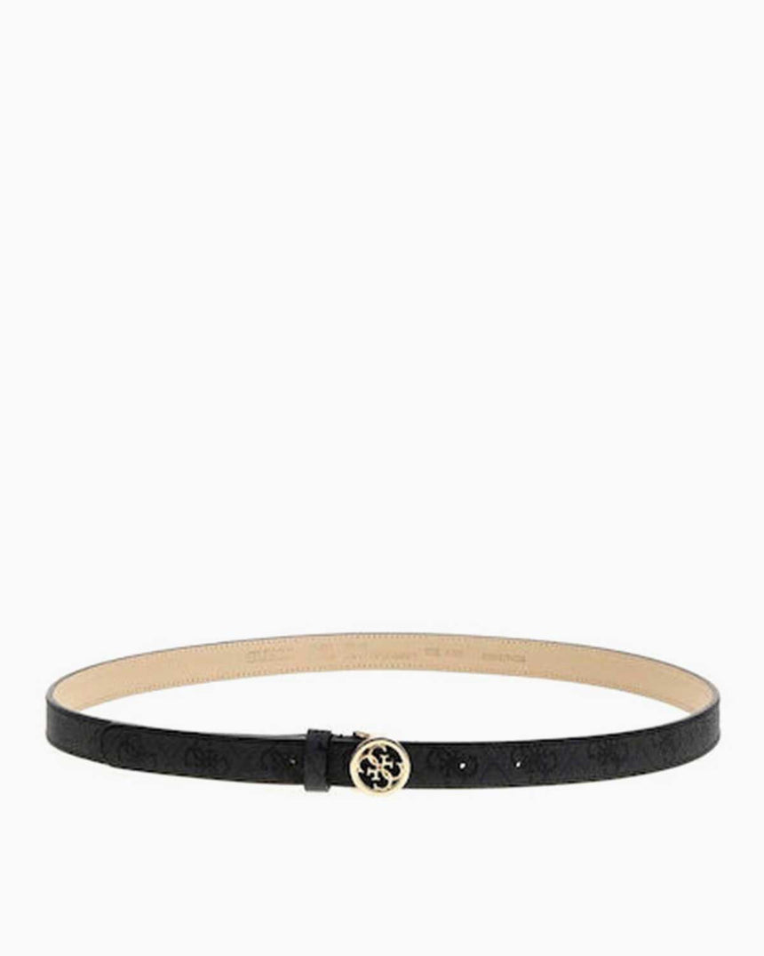 Guess Noelle Monogram Belts Kemer Coal Logo