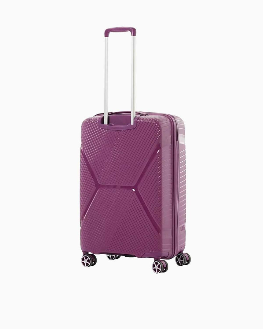 Benetton Trolley Sert Kabuklu Büyük Boy Valiz Mor