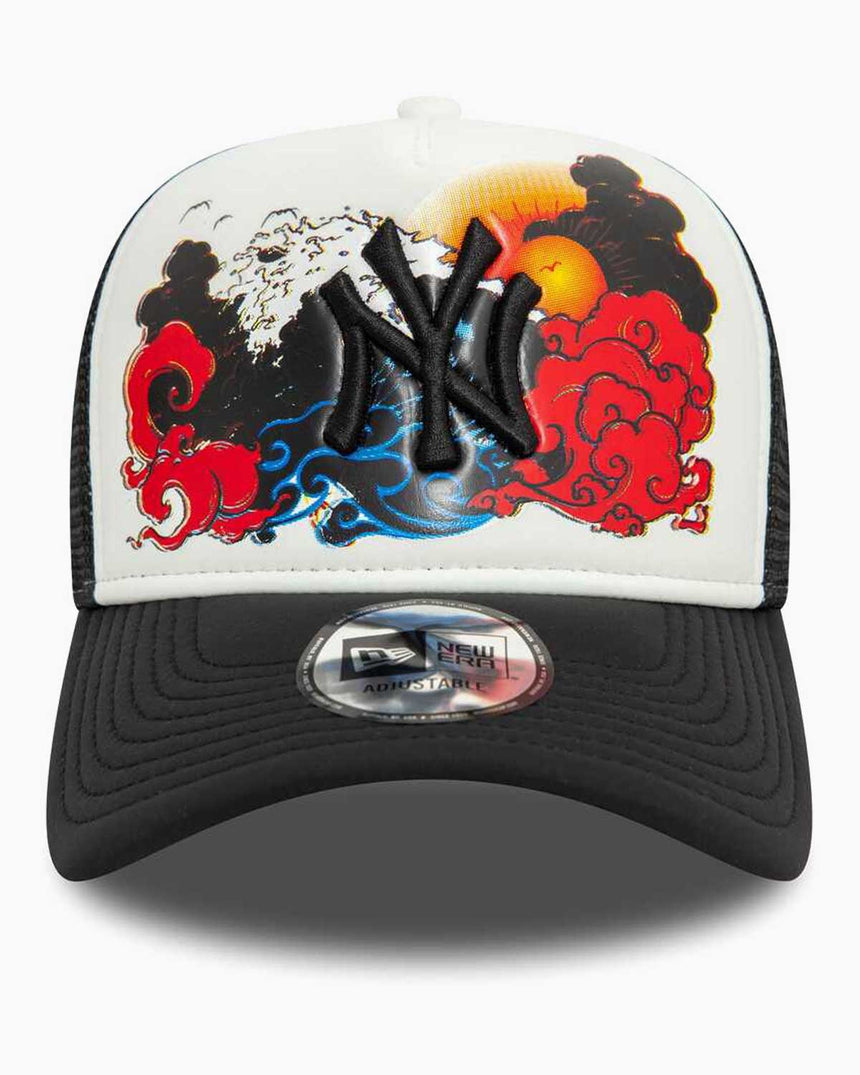 New Era 940 Mlb Graphic Trucker NY Unisex Şapka Beyaz