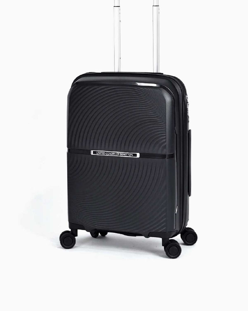 Benetton Trolley Logolu Kabin Boy Valiz Siyah