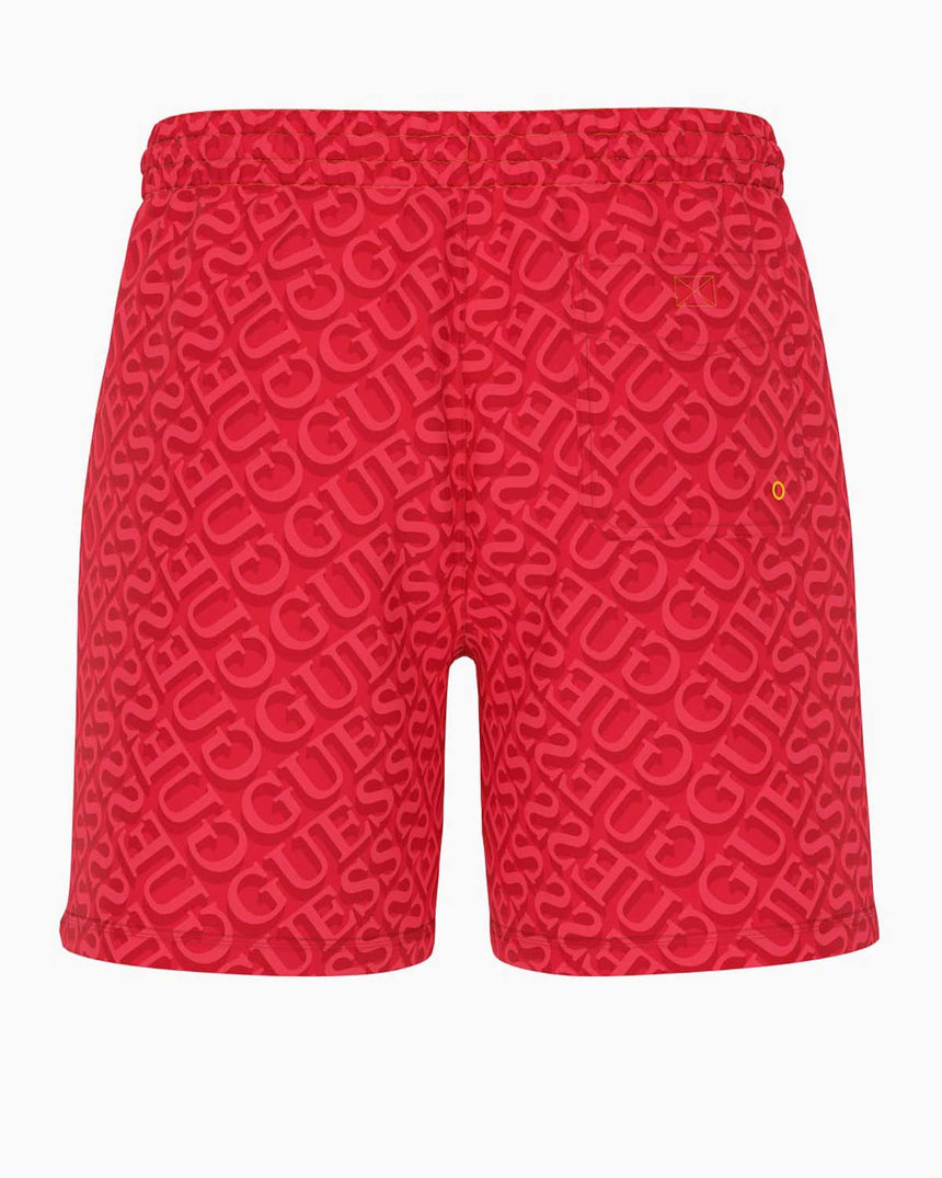 Guess Swimtrunk Bottoms Deniz Şortu Red Logo