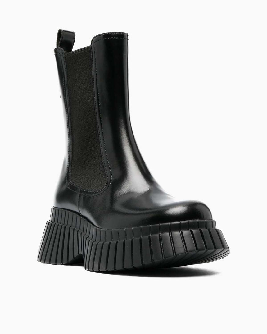 Camper Bcn Rugan Yarım Bot Siyah