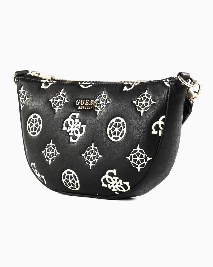Guess Deesa Logo Zincirli Çapraz Askılı Çanta Black Logo