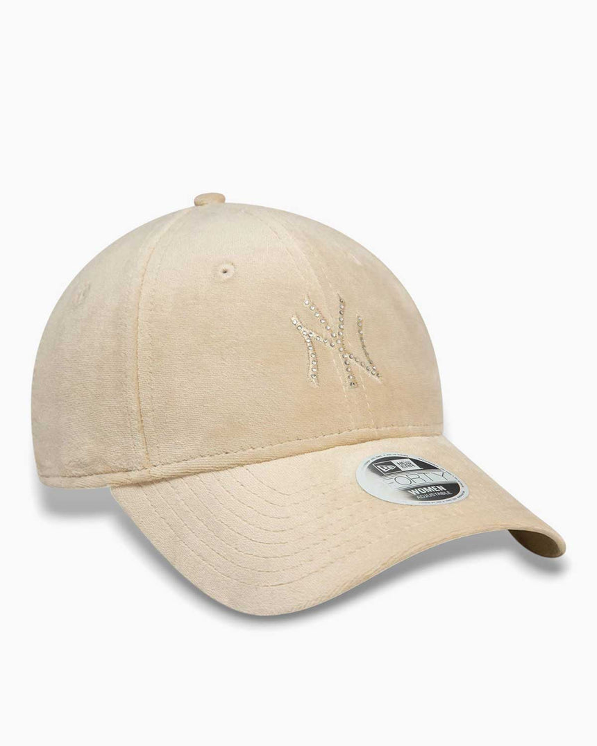 New Era 940 Diamante Velour 9 Forty NY Kadın Şapka Açık Bej