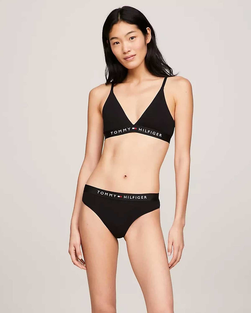 Tommy Hilfiger Unlined Triangle Bralet Black