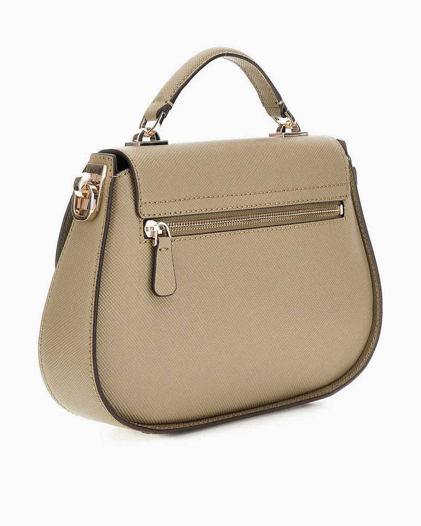 Guess Eco Jazlynn Handle Flap Kapaklı El Çantası Sage