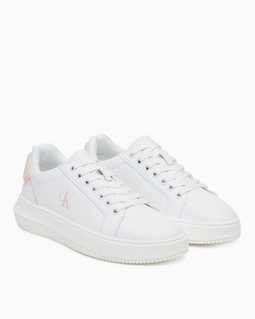 Calvin Klein Malmo Kısa Kalın Taban Kadın Sneaker Bright White/Sweet Pink