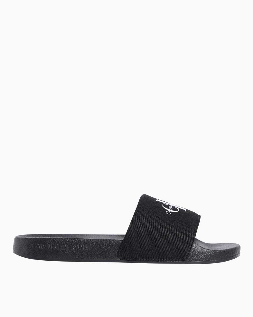Calvin Klein Slide Monogram Flip Flops Terlik Triple Black