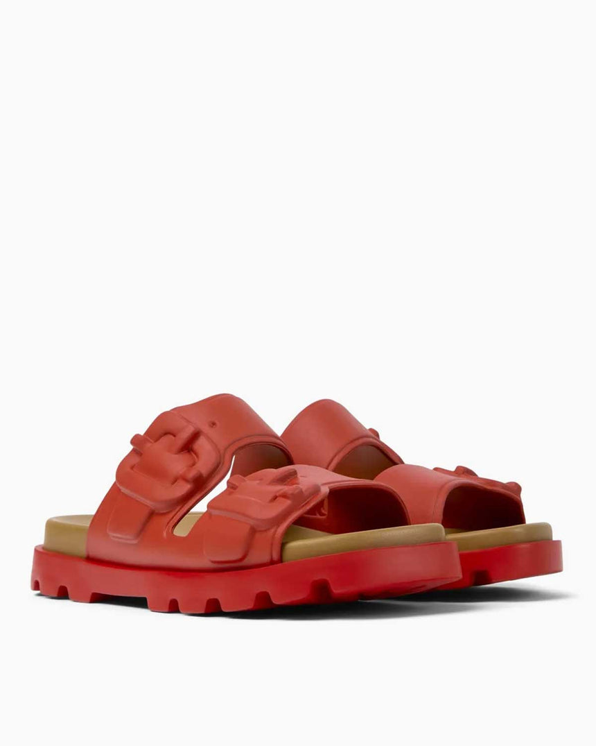 Camper Brutus Çift Bantlı Terlik Parlak Kırmızı