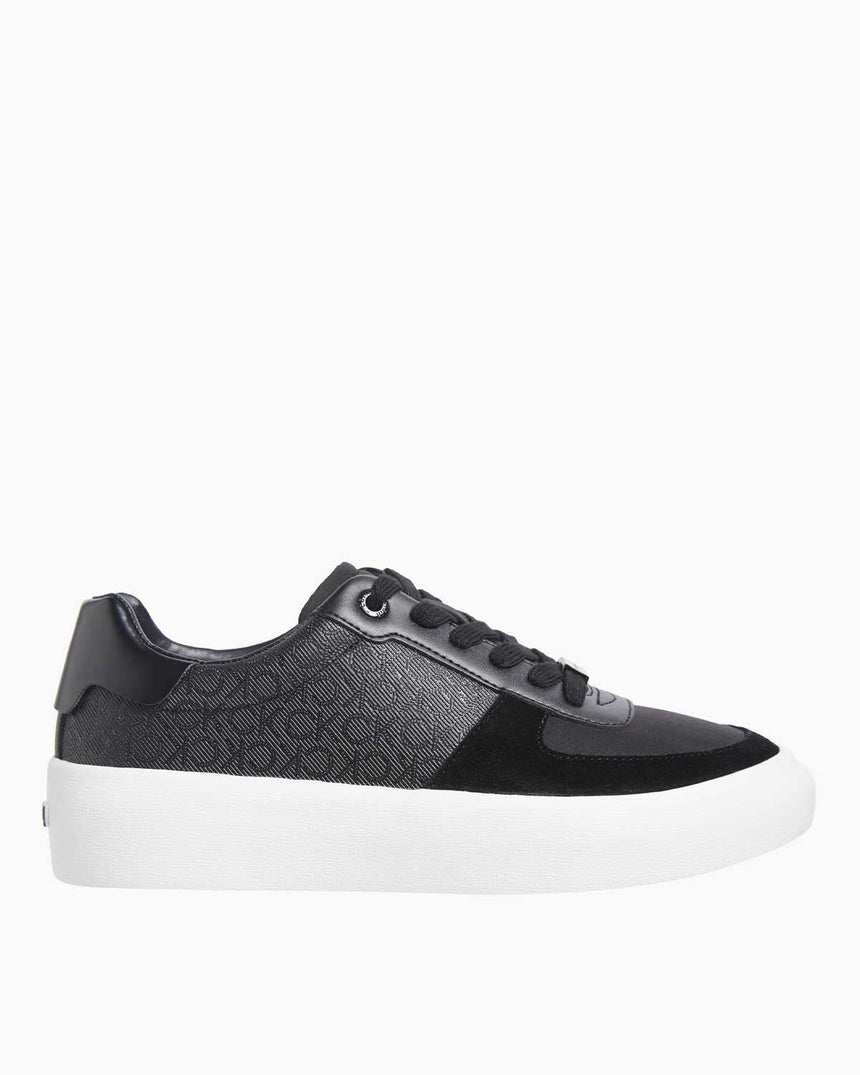 Calvin Klein Logolu Lace Up Sneaker Black Mono