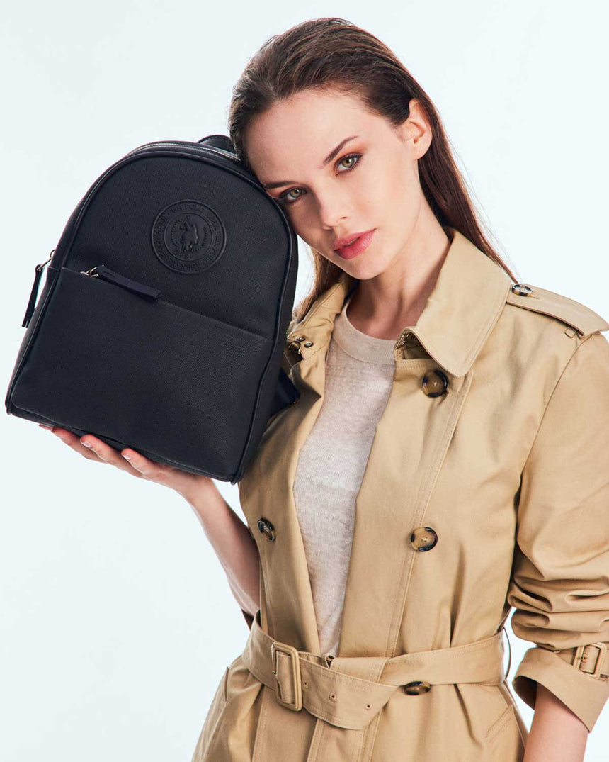 Us Polo Assn Fermuar Detaylı Sırt Çantası Siyah