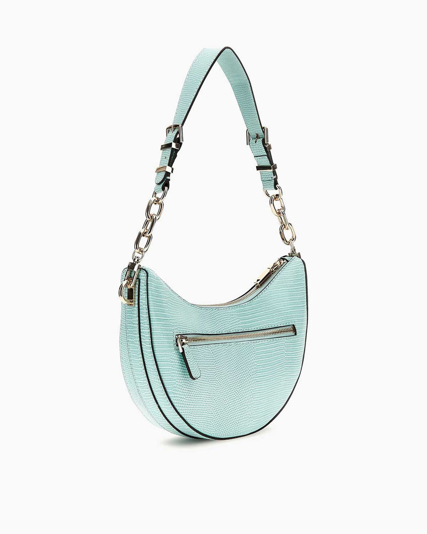 Guess Orlina Society Zincir Detaylı Omuz Çantası Aqua Marine