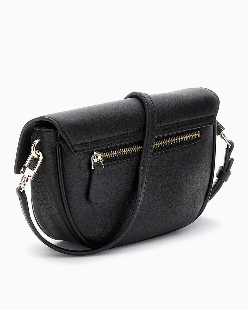 Guess Cerelia Flap Logolu Omuz Çantası Black