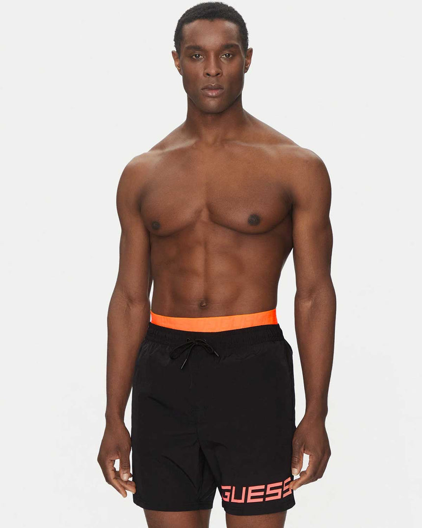 Guess Swimtrunk Medium Hammared Deniz Şortu Jet Black A996