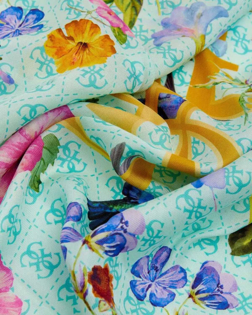 Guess Foulard Textile Eşarp Blue Multi