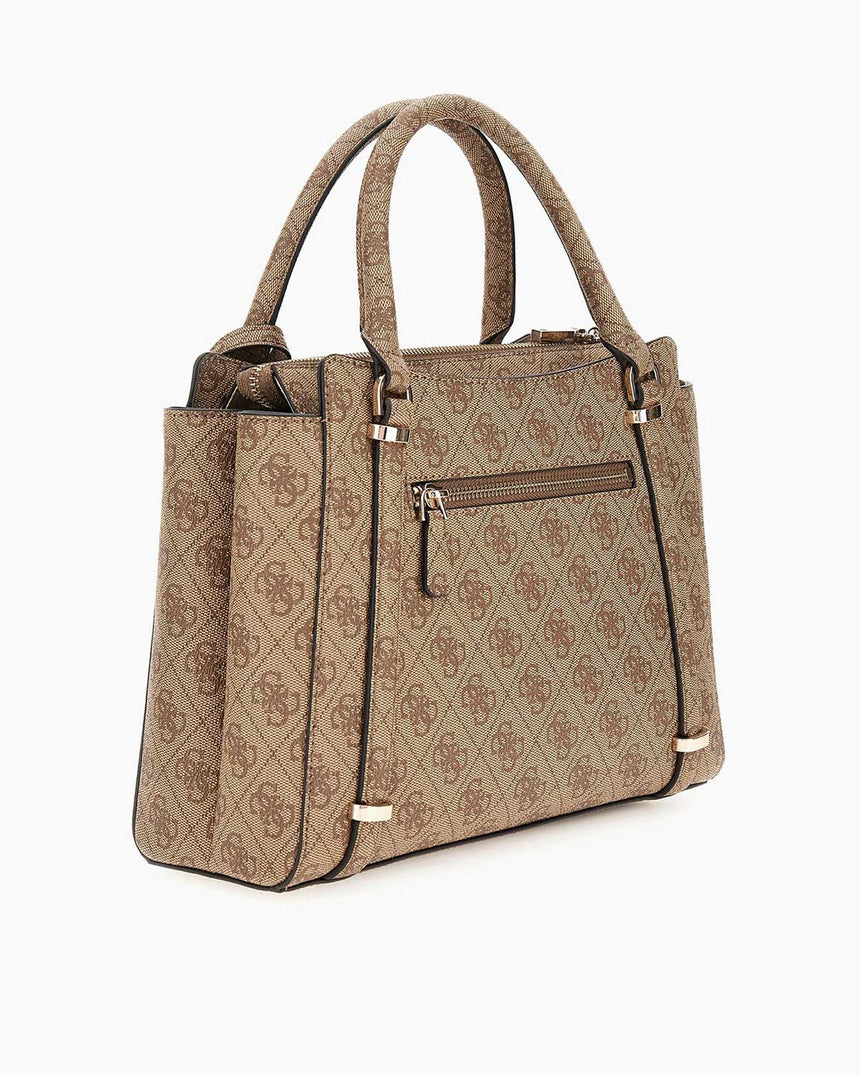 Guess Eco Erica Satchel El Çantası Latte Logo