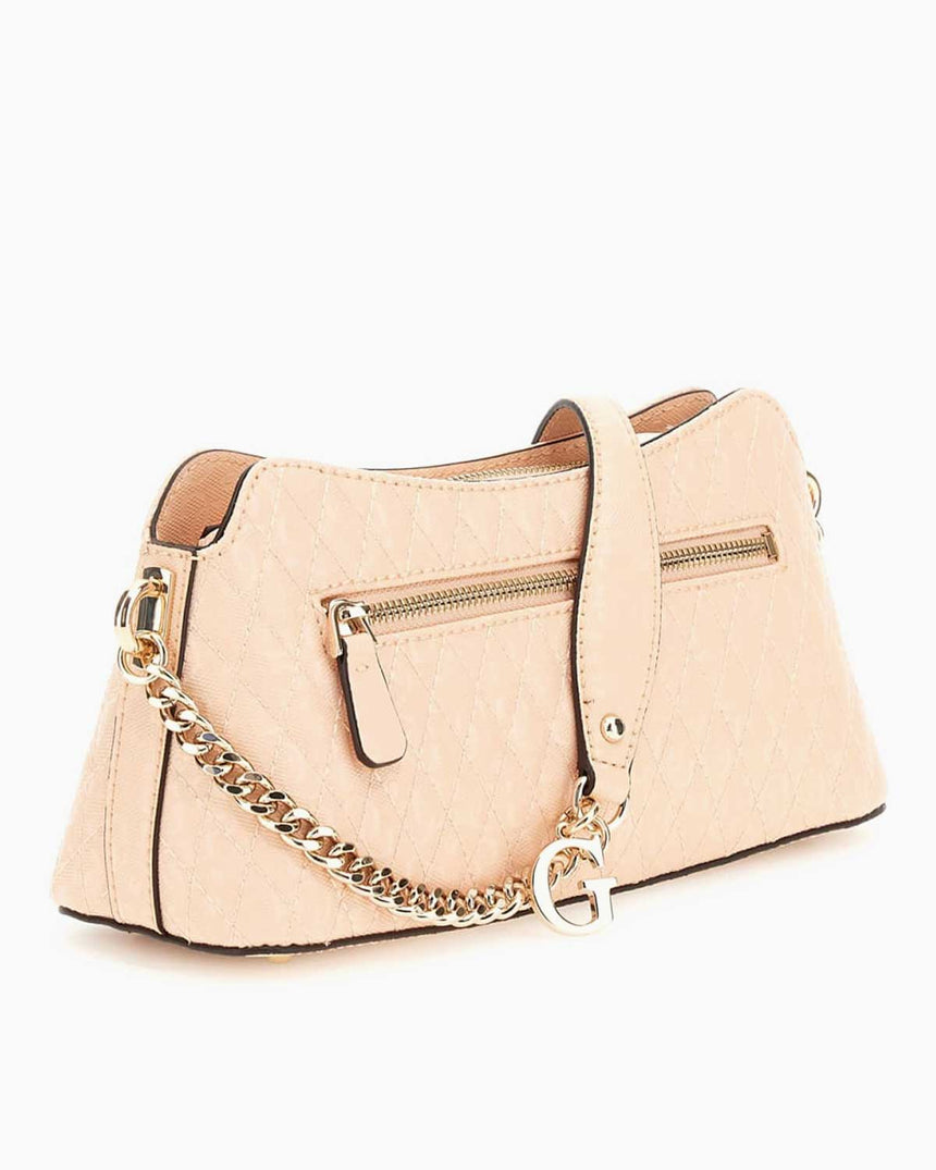 Guess Betula Zincir Detaylı Parlak Omuz Çantası Apricot