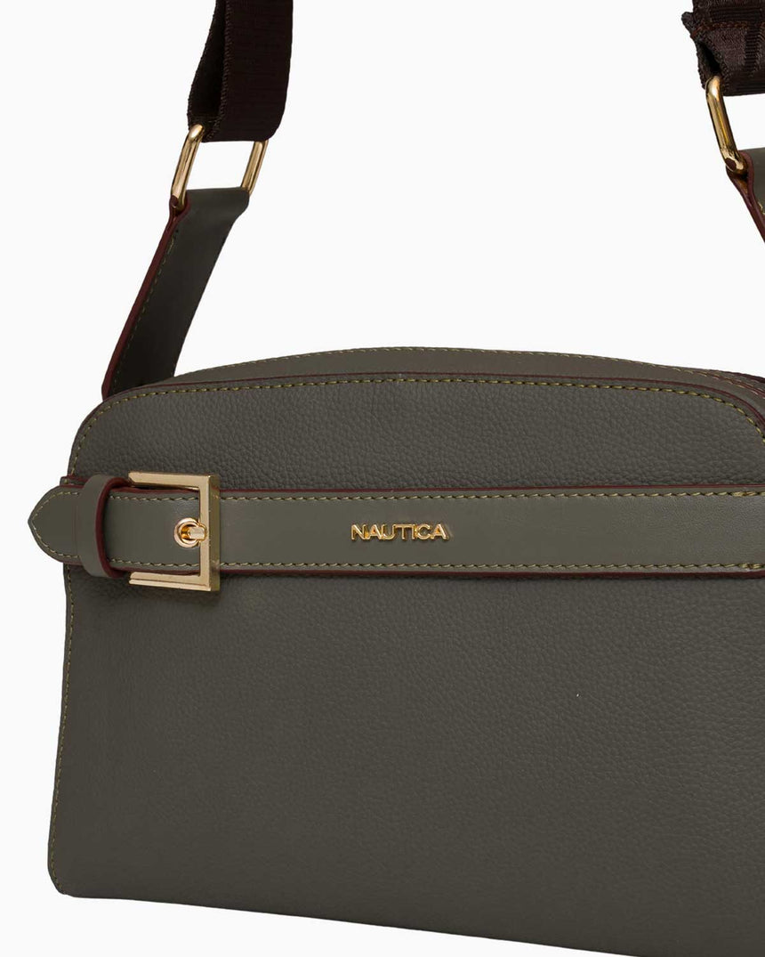 Nautica Ladies Logolu Omuz Çantası Açık Haki