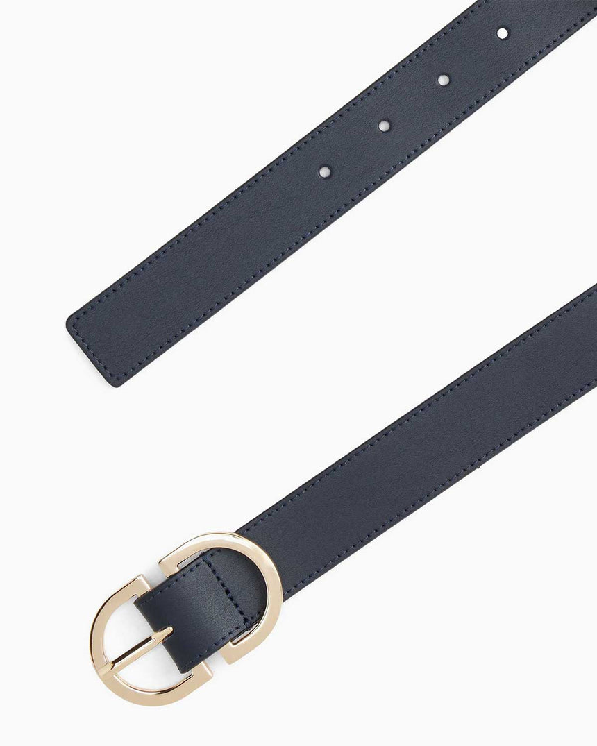 Tommy Hilfiger Feminen Oval 25mm Kadın Kemer Space Blue