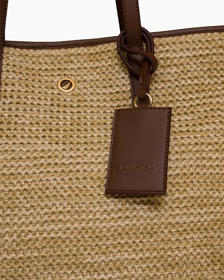 Nautica Logolu El Çantası Bej - Açık Kahve
