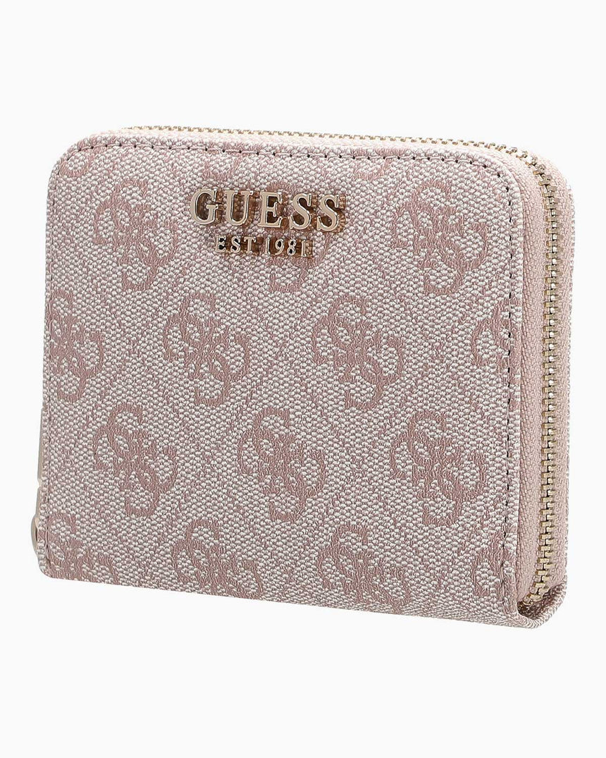 Guess Laurel Small Zip Around Cüzdan Dusty Rose Logo