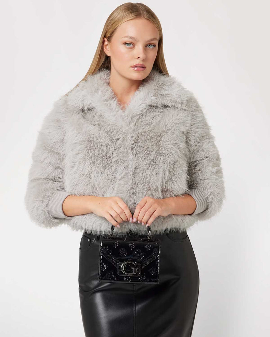 Guess Zalina Mini Speedy El Çantası Black Logo