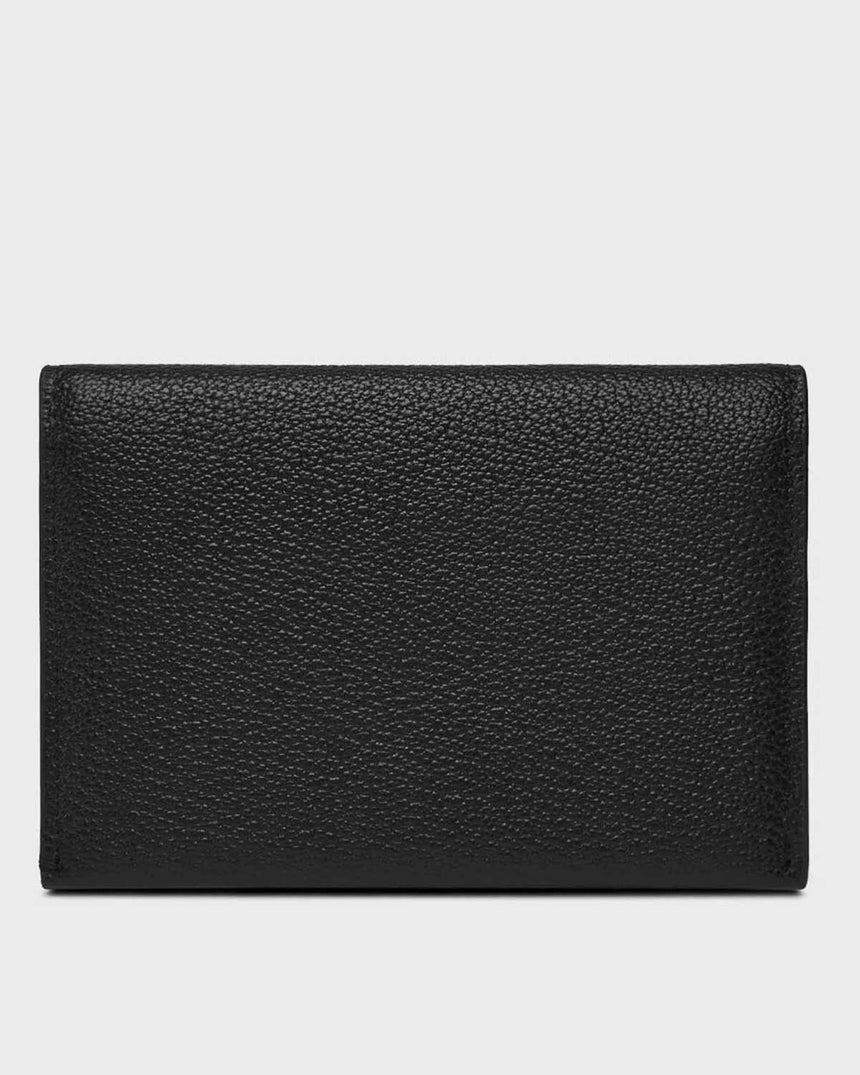 Calvin Klein Mini Monogramlı Katlanabilir 6CC Kadın Kartlık Black