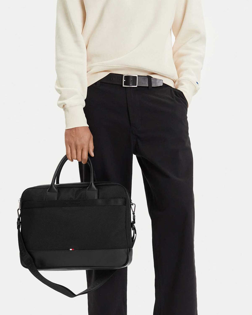 Tommy Hilfiger Naylon Erkek Laptop Çantası Black