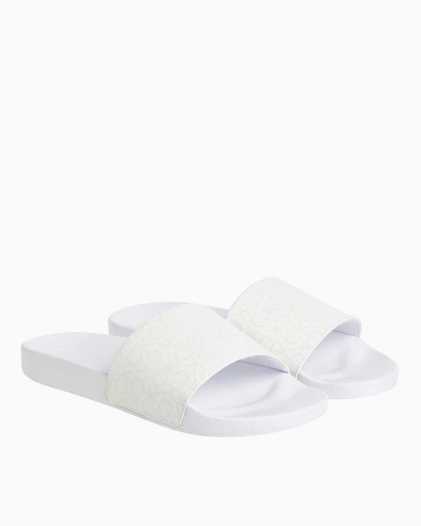 Calvin Klein Pool Slide Epi Mono Kadın Terlik White