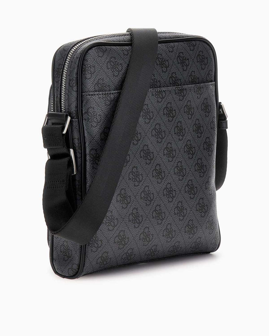 Guess Milano Top Monogram Çapraz Askılı Çanta Black