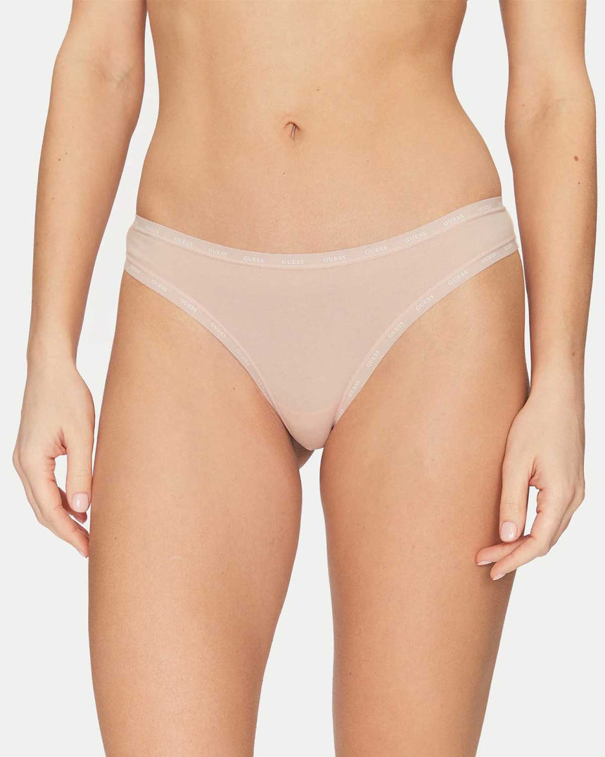 Guess 3Pack Basic Logolu Külot Pink White Black Com