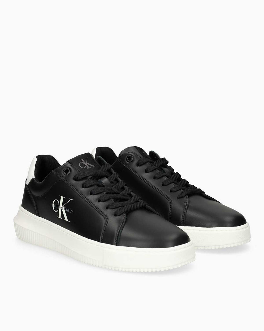 Calvin Klein Malmo Kısa Kalın Taban Mono Logo Erkek Sneaker Black/Bright White