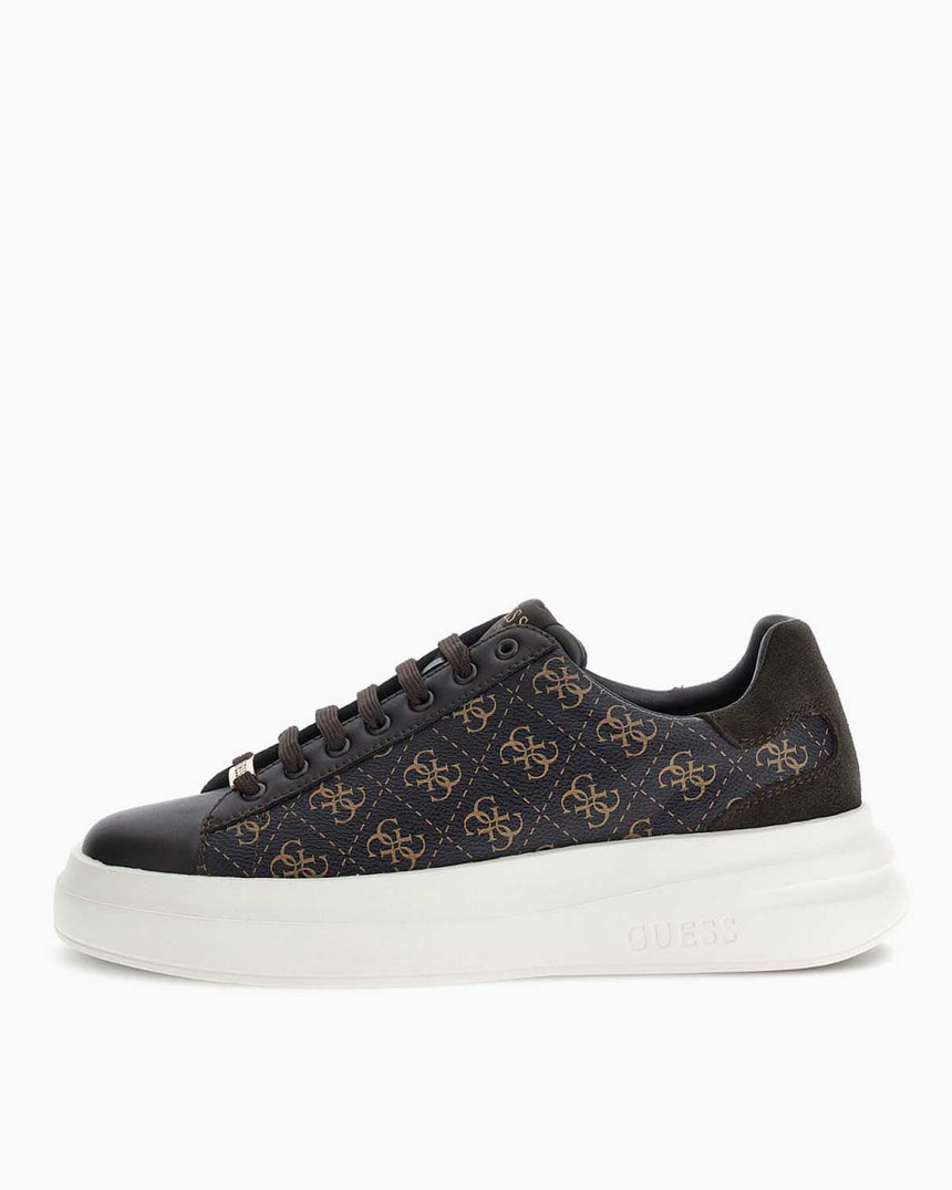 Guess Elba Monogram Baskılı Sneaker Brown Ocra