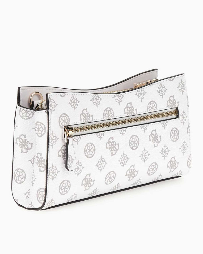 Guess Dorys Logo Desenli Çapraz Askılı Çanta White Logo