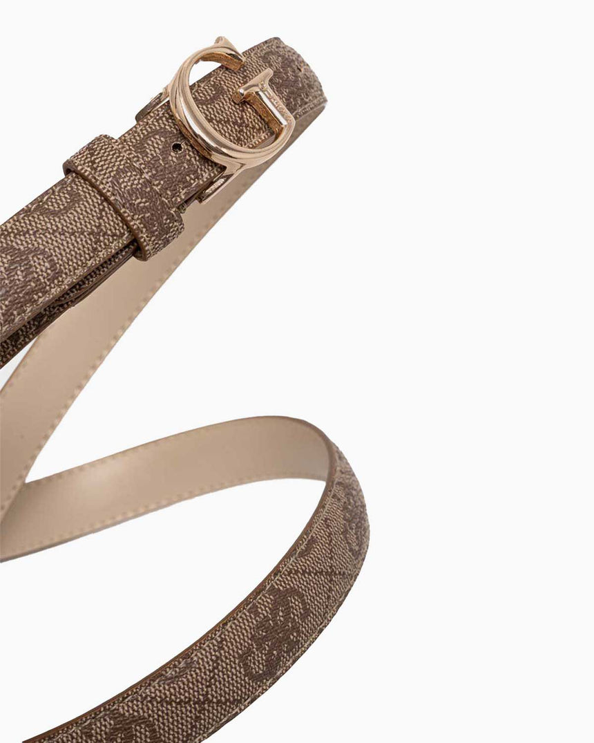Guess Noelle Adjustable Belts Kemer Latte Logo